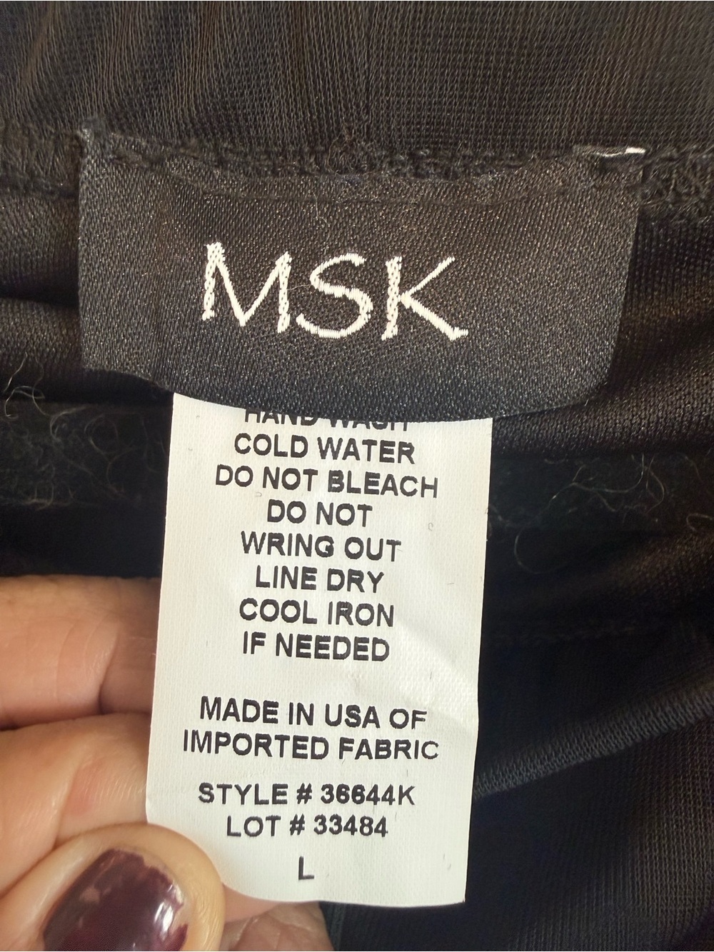 NEW MSK Black Sheer Palazzo Pants Large - Picture 2 of 8